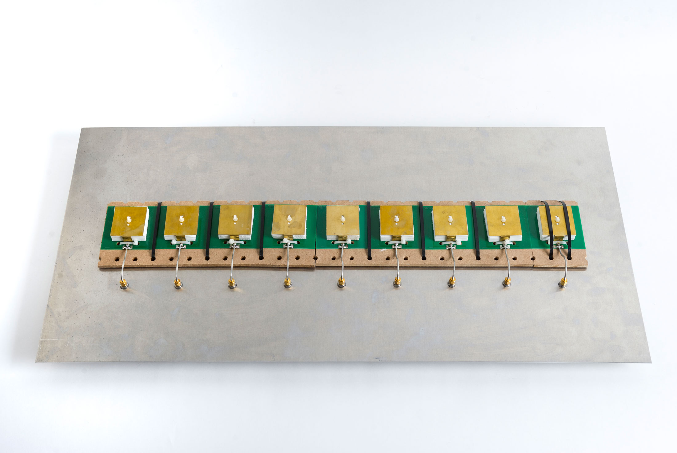 Individual antennas of the scalable phased array antenna system.