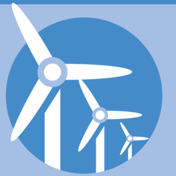 Graphic of wind turbines