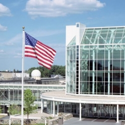 An exterior view of Lincoln Laboratory